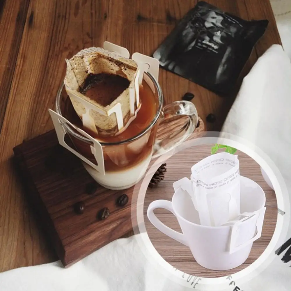 

50pcs Portable Hanging Ear Coffee Filter Bag Coffee Powder Filter Paper Bag Hand Coffee Filter Paper Drip Coffee Filter Bag