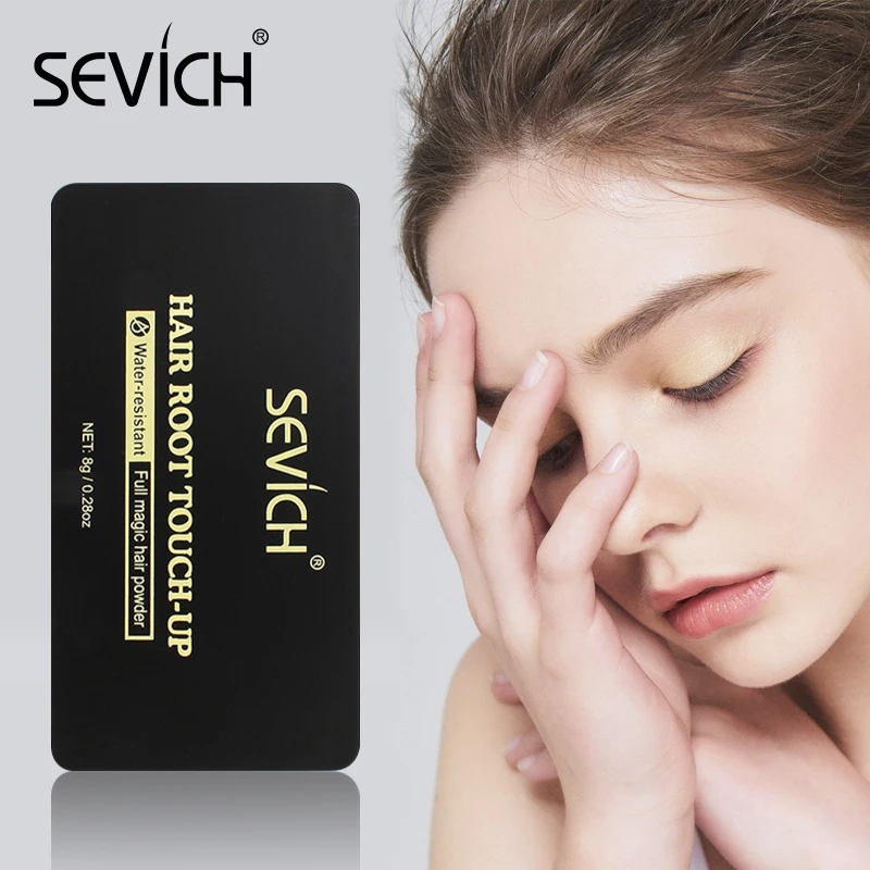 Hair Building Powder 8g Hair Shadow Powder Hair Root Touch-Up Hairline Modified Trimming Natural Cover Grey Beauty Eyebrow Powder With Brush