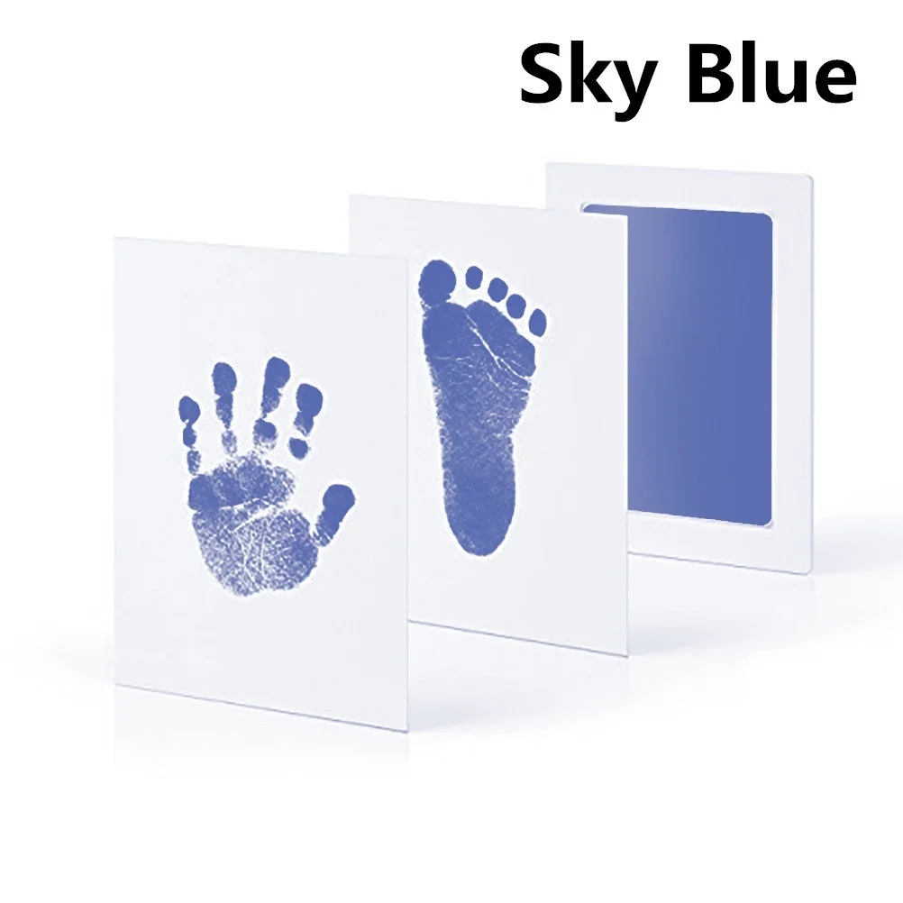 top Baby Souvenirs 6 Colors Safe Non-Toxic Baby Footprints Handprint No Touch Skin Inkless Ink Pads Kits for Newborn Pet Dog Paw Prints Souvenir newborn and family photography Baby Souvenirs