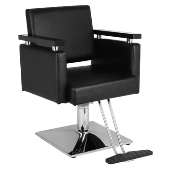 

Hair Beauty Equipment Hydraulic Barber Chair Modern Black Styling Salon Haircut J99Store
