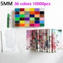 

5mm hama beads complete kit36/48 Colors perler Fuse Bead for kids DIY handmaking 3D Creativity puzzle Educational Kids Toys gift