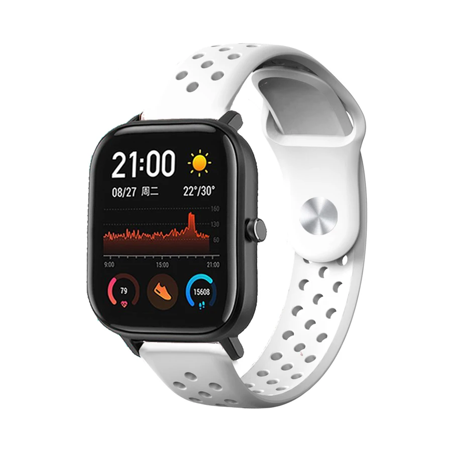 Для Amazfit ремешок Bip силиконовый ремешок для часов Xiaomi Amazfit GTS браслет для samsung Galaxy Watch Active/gear Sport 20 мм полосы