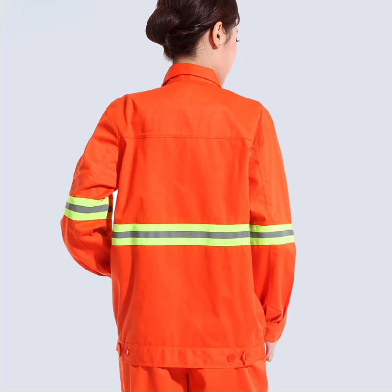 Work Clothing Sets Men Women Reflective Jackets+Pants Spring Autumn Machine Repair gas station Workshop Overalls Working Uniform