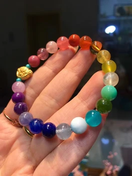 

8mm Natural Different Mixed Amber Amazonite Lapis Larimar Kyanite Charoite Agate Jade Beads Bracelet Certificate AAAAA