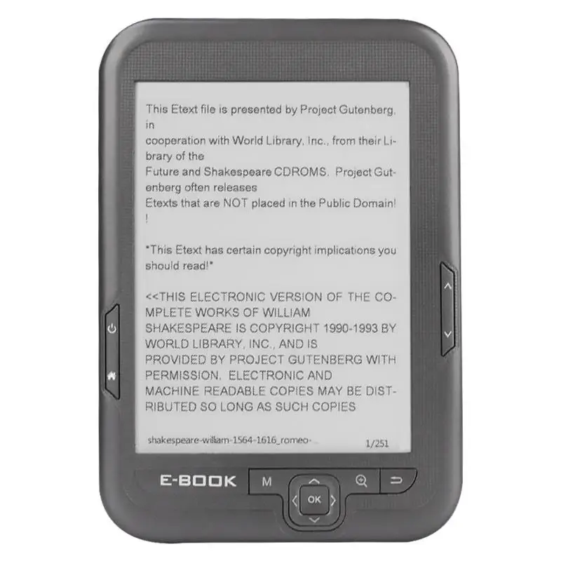 Grey-4G Прочный Мини 6 дюймов из устройства для чтения электронных книг E-Ink Экран 8 Гб электронные Бумага книга с передним светильник Поддержка TF карты работникам подарок - Цвет: Grey-4G