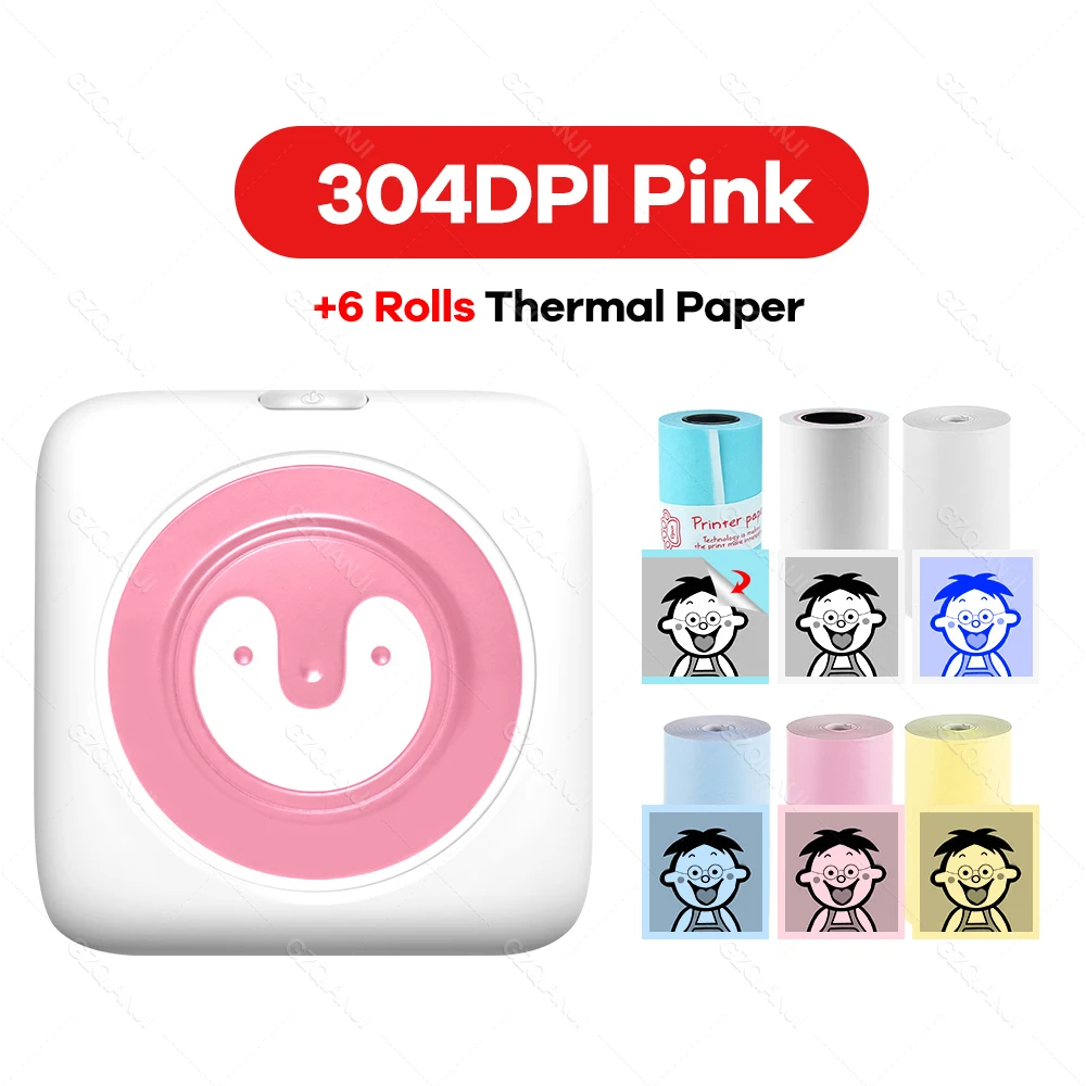 304DPI Mini Bluetooth Photo Printer Thermal Wireless Phone Printer Mobile Picture Notes Sticker Label Print 203DPI Printer mini portable thermal printer Printers