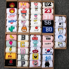 CHAOZHU/1 пара, 40 цветов, милая женская обувь для улицы kawaii, повседневные белые красивые женские носки с героями мультфильмов, Осень-зима-весна