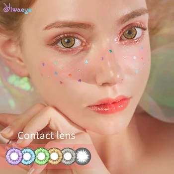 

2Pcs/1Pair Beauty Pupil Colored Cosplay Multicolor Contact Lenses Female DIY Charm Eye Wear Halloween Cute Girl Cosmetics Makeup
