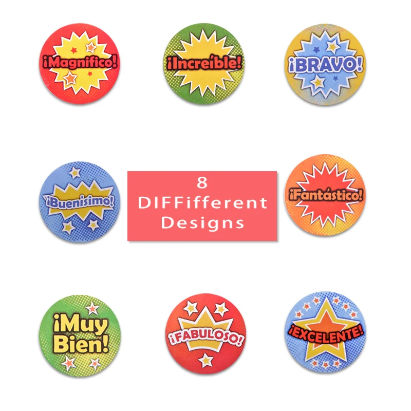 500pcs round teacher rewards students inspirational stationery stickers