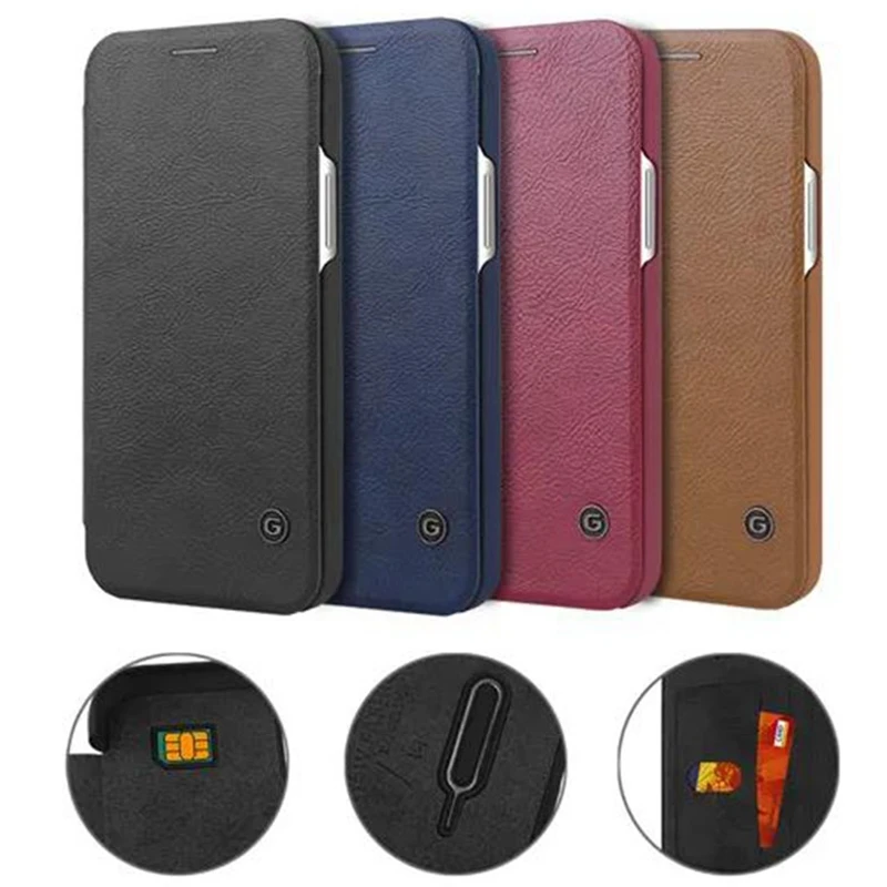 Деловые модели со слотом для SIM-карты и банковской картой кожаный чехол телефона