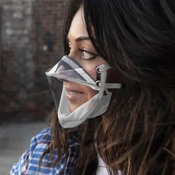 

Reusable Clear Face Mask Adult Fashion Fish Shape Windproof Masks Face Shield Transparent Mouth Cover Plastic Facemask Mascarill