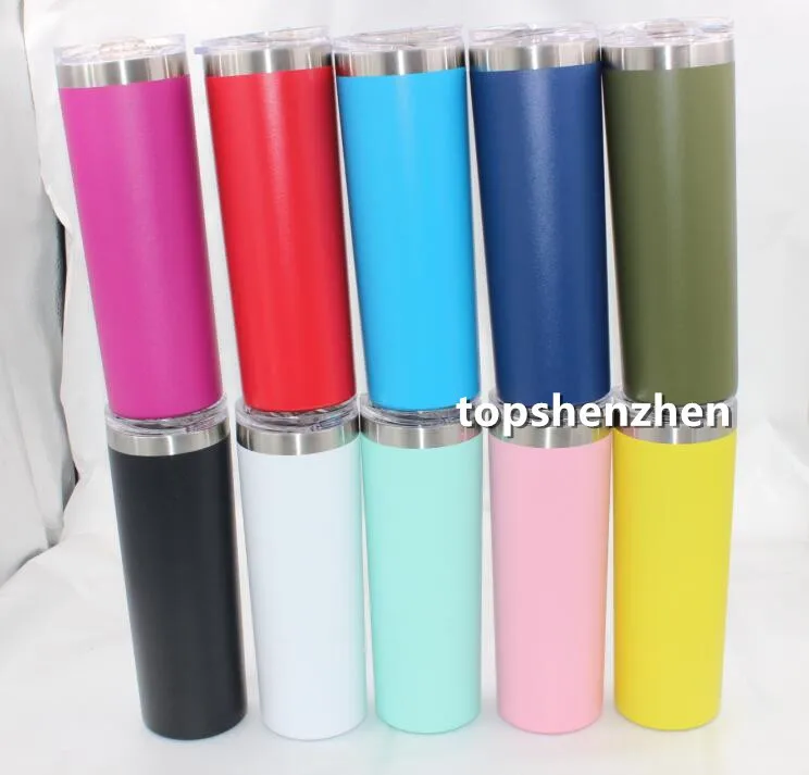 Skinny Tumbler Double Wall Stainless Steel 20 Oz 30 Oz Vacuum Tumbler Vacuum Insulated Straight