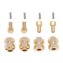 

4pcs 7mm Brass Hex Wheel Widener Extension Weight Adapter Set for 1/24 RC Crawler Axial SCX24