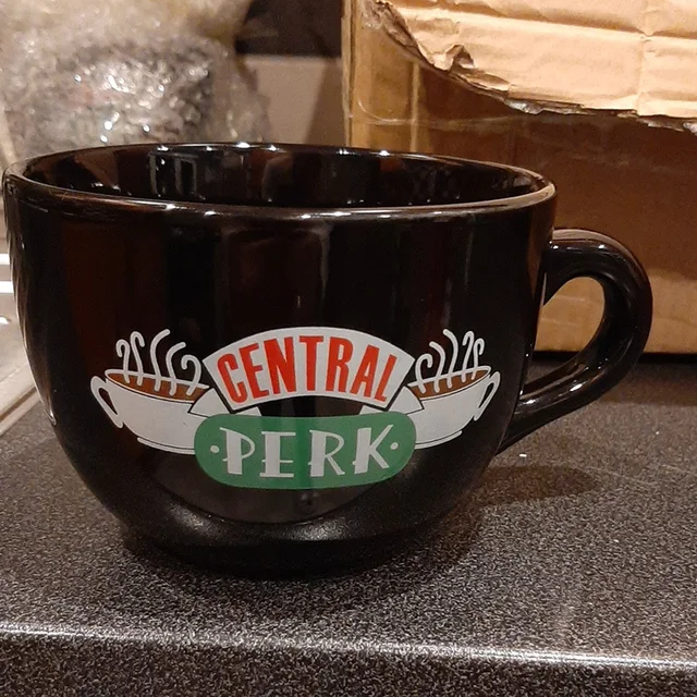 Taza de café y té de cerámica de la serie Friends TV Show Central Perk, taza  de capuchino Friends Central Perk, 650ml - AliExpress