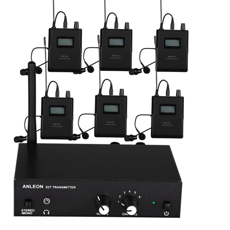Оригинал для ANLEON S2 UHF стерео Беспроводная система монитора 670 680 МГц 100 240 В