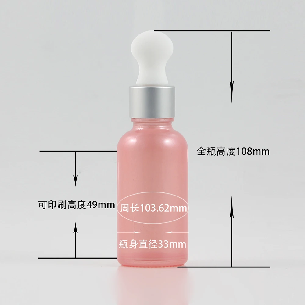 30 мл роскошное розовое масло стеклянная бутылка сыворотки с капельницей, Оптовые бутылки эфирного масла