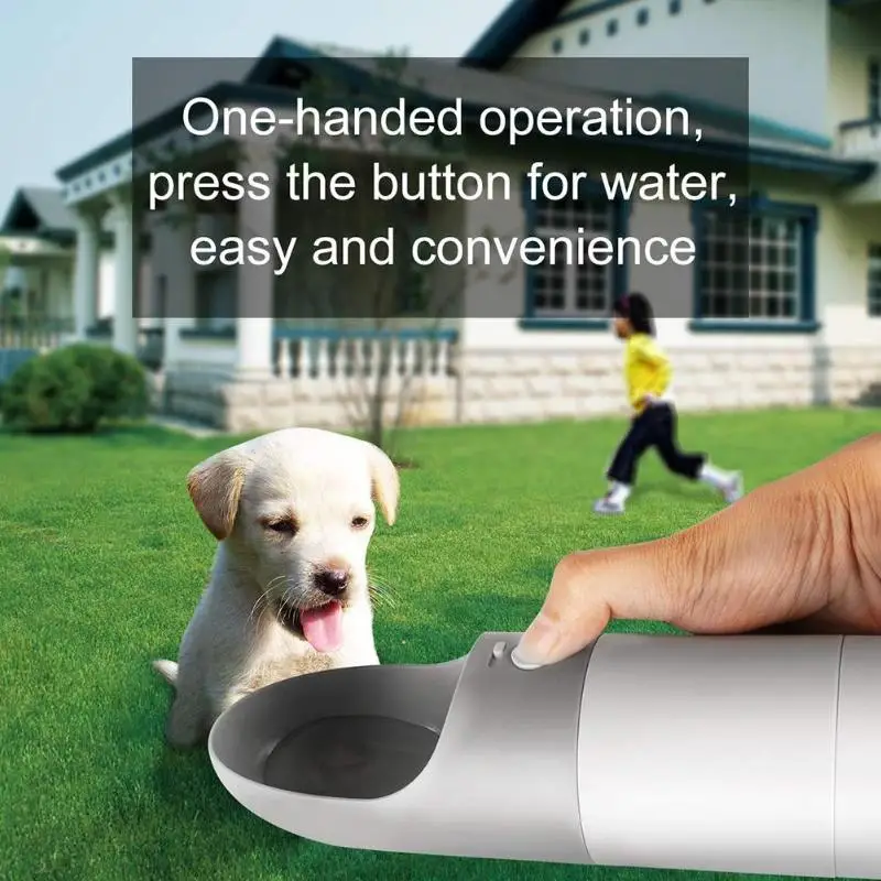 Portable Pet Dog Water Bottle Drinking Bowl Outdoor Travel Dispenser Feeder