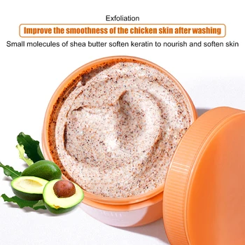 

Moisturizing Remove Dead Skin Softens Skin Body Exfoliator Cream Shea Butter Body Scrub Exfoliating