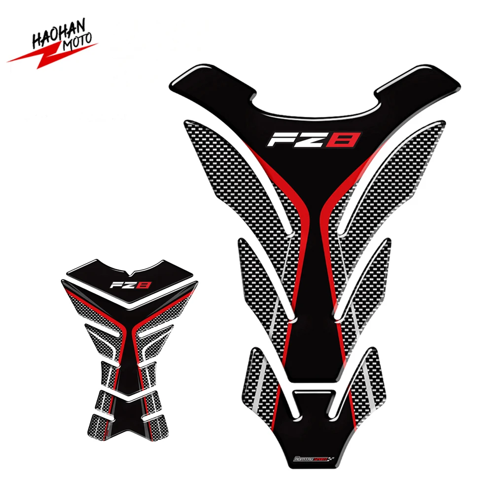 

For Yamaha FZ8 Fazer FZ 8 Tankpad 3D Carbon-look Motorcycle Tank Pad Protector Decal Stickers