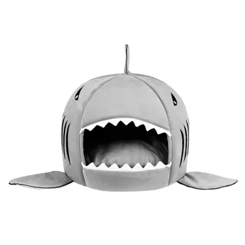 

Unique Shark-mouth Shaped Sof Pet Dog House Warm Plush Dog Bed Waterproof Pet Nest Dog Warm Nest For Cat Puppy 3 Colors