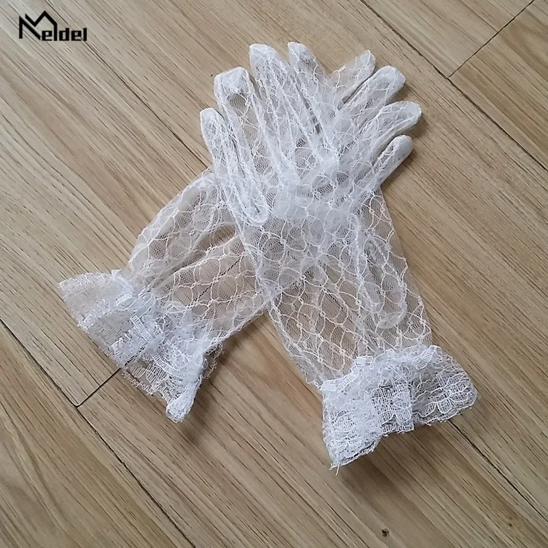 Новые летние свадебные перчатки белого, черного, красного, золотого цвета с пятнами на палец для невесты, вечерние свадебные аксессуары для выпускного бала