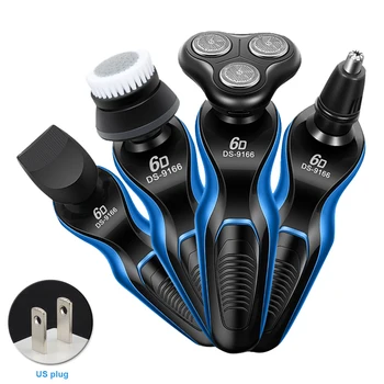 

Men Electric Razor Shaver Bathroom Beard Travel Grooming 4 In1 Home Washable USB Rechargeable Nose Trimmer Waterproof Cordless