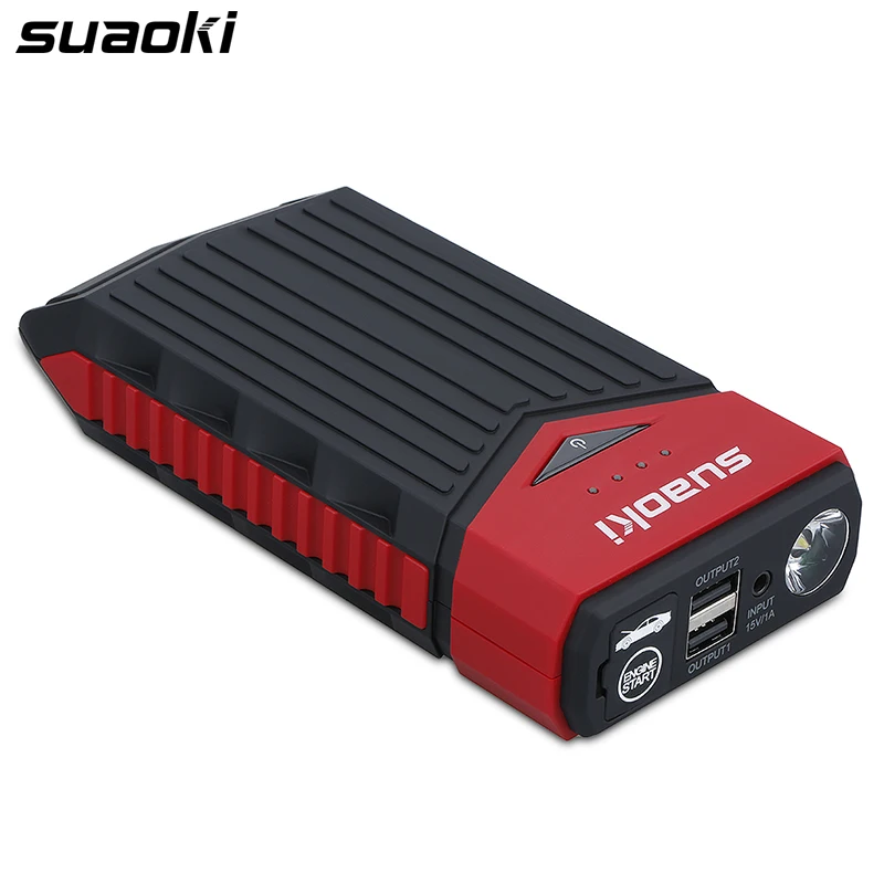 

Suaoki T10 3 in 1 Car Jump Starter Led Flash Light Dual USB Phone Charger Power Bank Battery Portable 12000mAh 400A Jump Starter