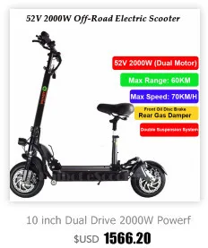 Sale Daibot Electric Bike 60V Two Wheel Electric Scooters Powerful Motor 2400W Foldable Electric Scooter With Seat For Adult 3