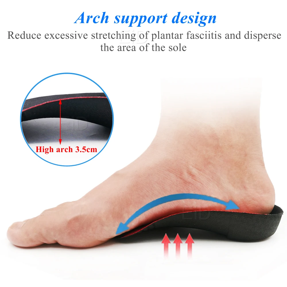 EiD 3/4 Severe Flat feet insoles Orthotic Arch Support Inserts