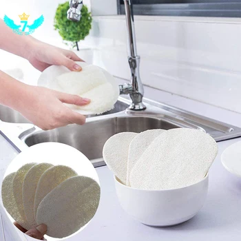 

1 Pieces Natural Loofah Sponge Kitchen Cleaning Scouring Pad Oil-free TOB