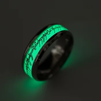 

Luminous Ring Glowing Ring New Lord of Rings Fluorescent Ring Concert Birthday Party Letter Text Ring Party Decoration
