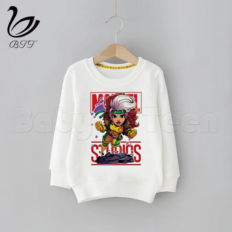 Marvel Avengers Iron Man Captain America Spiderman Print Kids Clothes Baby Cartoon Children Hoodie Sweatshirts Boys Children - Цвет: T