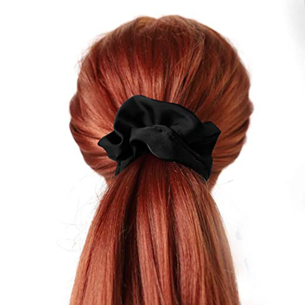 10 Pcs Satin Scrunchies Large Cute Bobbles Ponytail Holder Vintage Hair  Bands Ties For Women Girls Satin Scrunchies-black - Headband - AliExpress