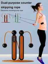 

2in1 Skipping Rope With Counter Cordless Jump Rope Weighted Adjustable For Weight Loss Fitness Workout Equipment Tangle-Free