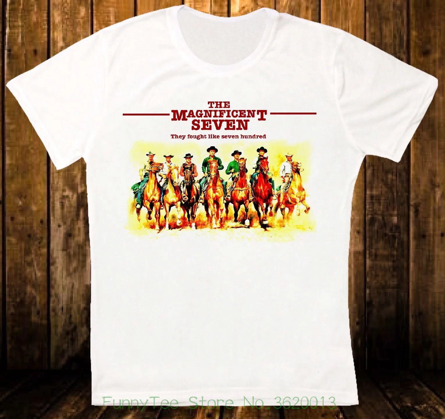 

The Magnificent Seven 60s Western Yul Brynner Retro Hipster Unisex T Shirt 1303