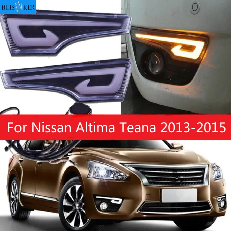 

1 пара, Автомобильные светодиодные дневные ходовые огни для Nissan Altima Teana 2013, 2014, 2015