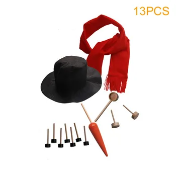 

Winter Party Hat Scarf Toys Eyes Mouth Kids Adult Outdoor Snowman Decorating Kit Making Gift Christmas Decoration Dressing