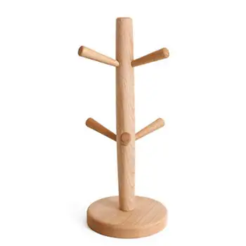 

Japanese Style Simple Wooden Detachable Drainage Cup Holder Home Decor Desktop Organizing Rack