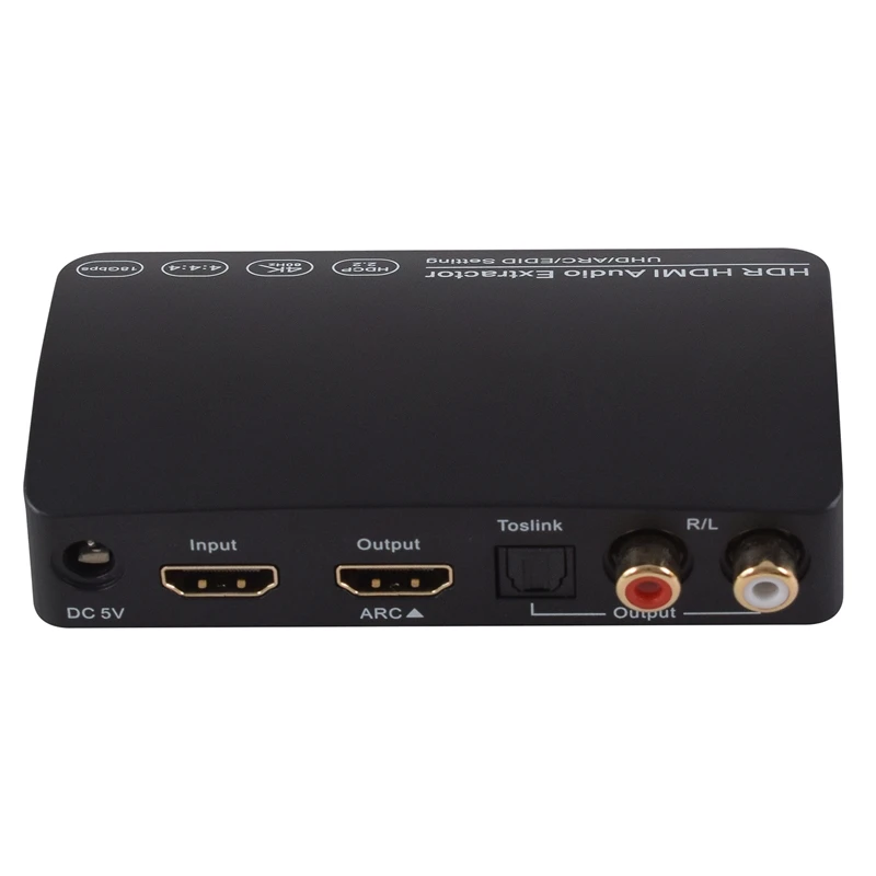 4K @ 60 Гц 18 Гбит/с HDMI аудио экстрактор к + оптический (Spdif) L/R (RCA) Выходы видео