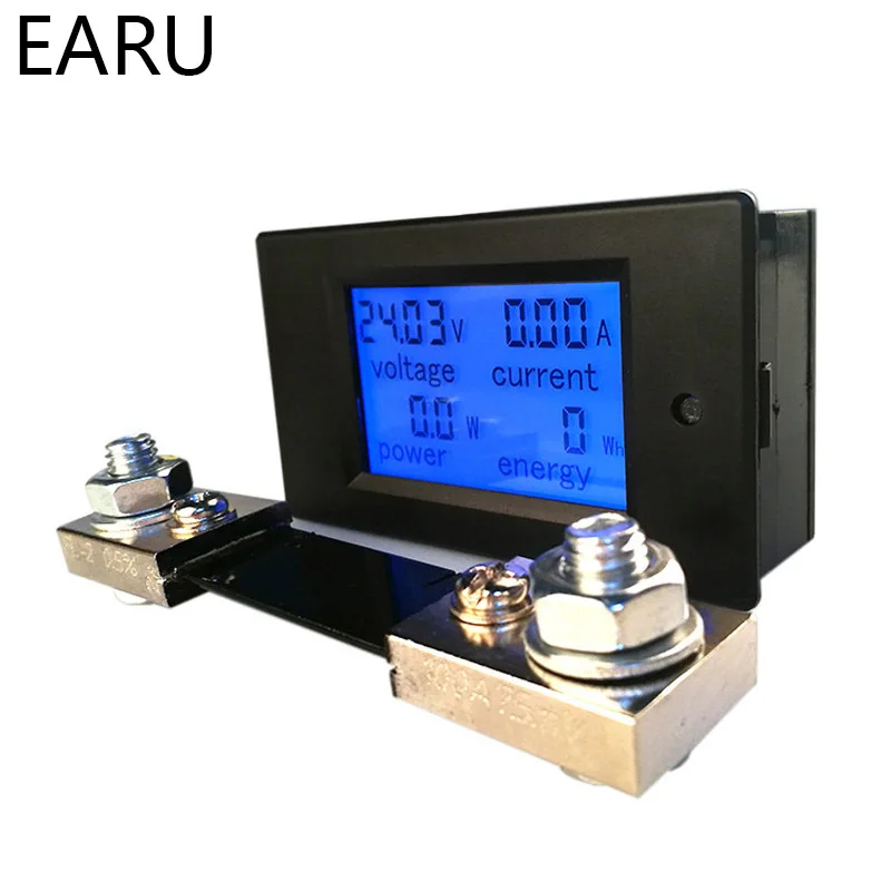 20A 100A AC 80-260V DC 6,5-100 V цифровой светодиодный Вольтметр Амперметр ваттметр измеритель энергии 12V 24V 110V 220V Вольт тестер