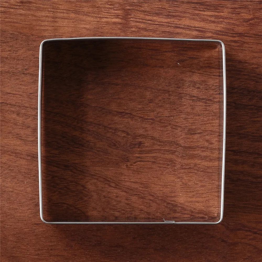 KENIAO Squares Cookie Cutter-Large, Medium, Small Basic Plaque Biscuit Fondant Bread Sandwich Molds-Stainless Steel cookie cutters cookie mold