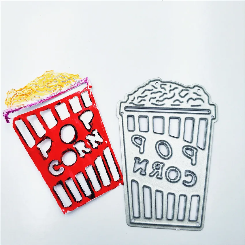 

Metal Cutting Dies For Scrapbooking Christmas Popcorn Bucket DIY Photo Album Decor Making Model Greeting Card Stamps Tool Mould