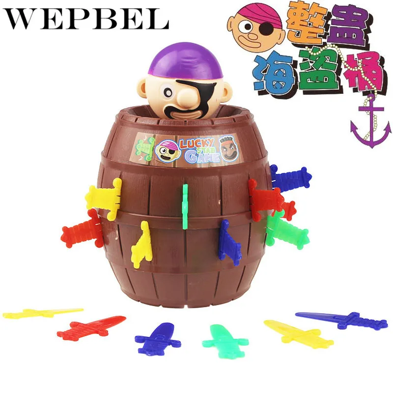 WEPBEL Рождественский подарок Дети Забавный счастливый удар всплывающий Игрушка Гаджет игра "Пиратский бочонок" игрушка