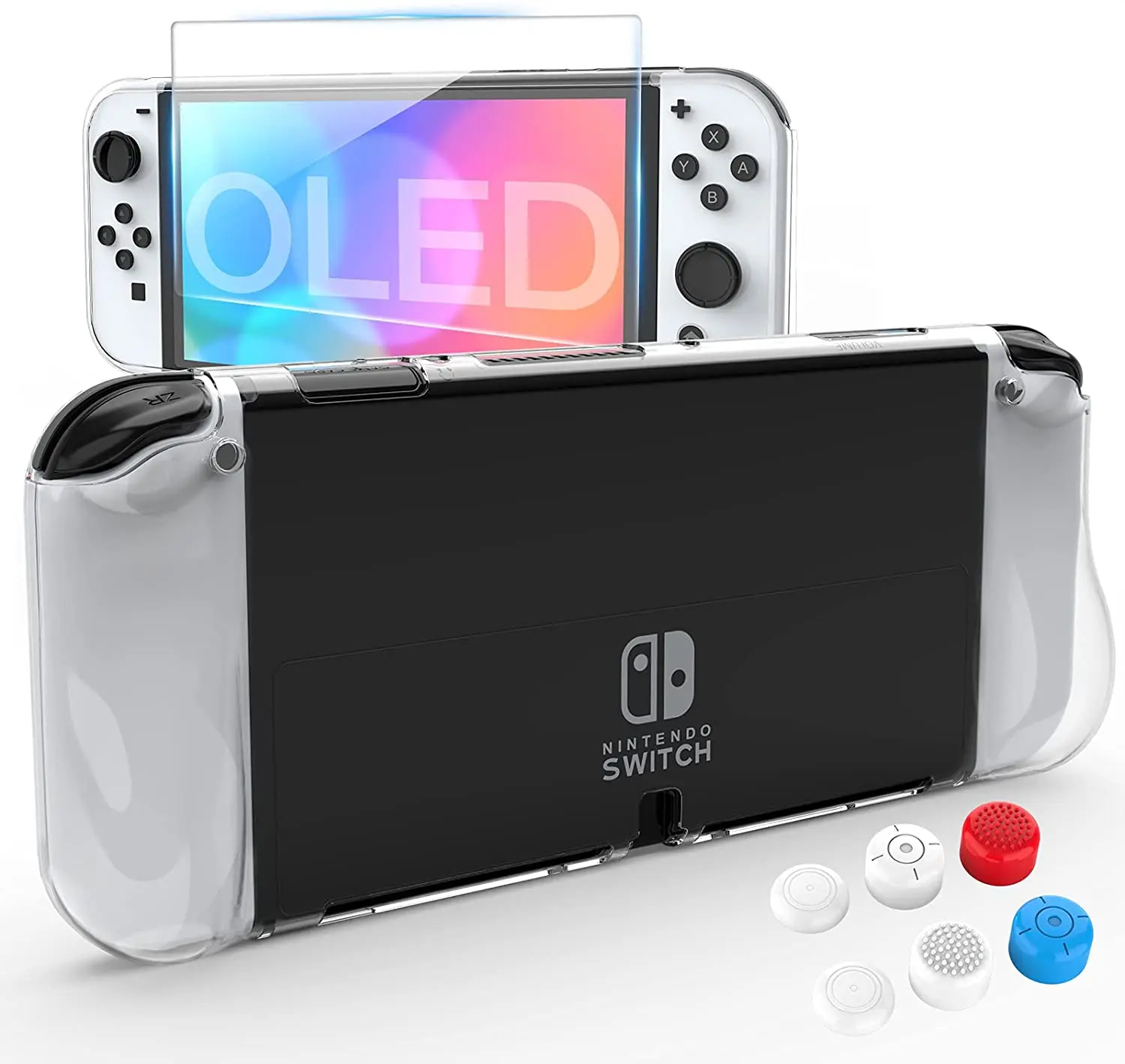 Custodia Heystop Per Switch Oled, Custodia Morbida In Tpu Per Joycon Modello Oled E Custodia Rigida Per Pc Per Console Switch Oled
