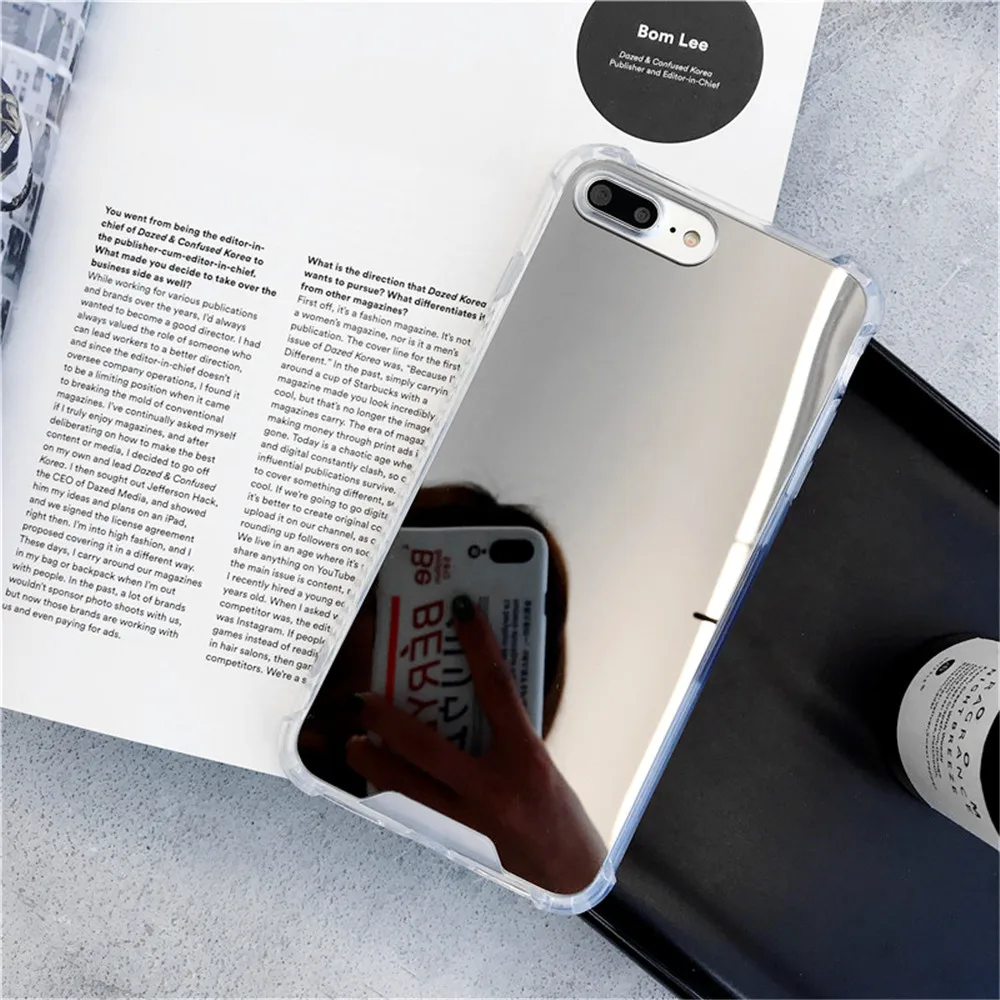 20 шт./лот чехол для телефона iphone 8 Plus зеркальная задняя крышка чехол для iPhone 6 6S 7 8 Plus X Xr Xs Max Reflect Girly Cute Case Capa