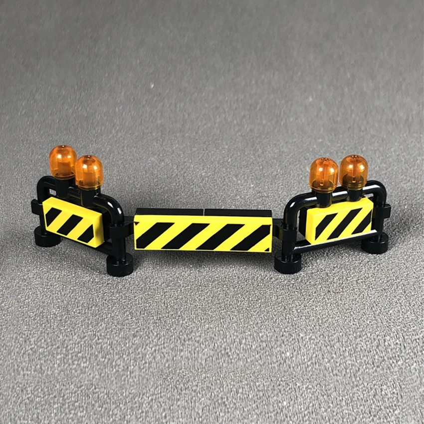 MOC City Accessories Brick Road Repair Set Warning Barrier Compatible Legoings Blocks DIY Children's Toys Gifts (3)