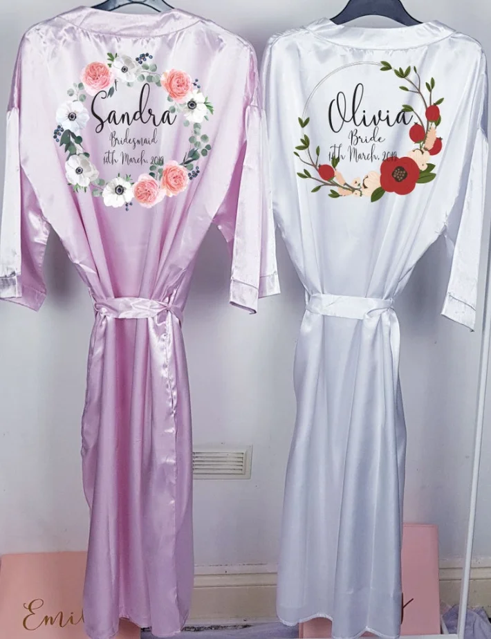 personalized bridal robes cheap