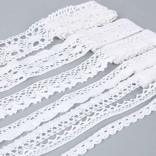 5Yard/Lot High Quality White Elastic Lace Ribbon Trims Underwear Lace Trim  Embroidered For Sewing Decoration african lace fabric