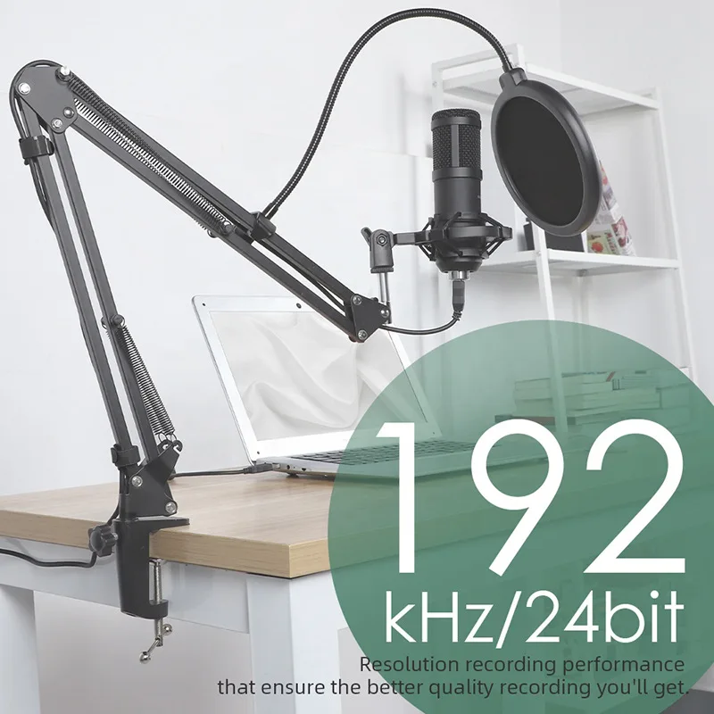 192K Condenser Microphone USB Mobile Computer K Song Live Game.