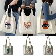 Women‘s Shopper Shopping Bags Female Canvas Commuter Vest Bag Japan Love Spark Pattern Pure Cotton Handbags  Reuseable Tote Bag
